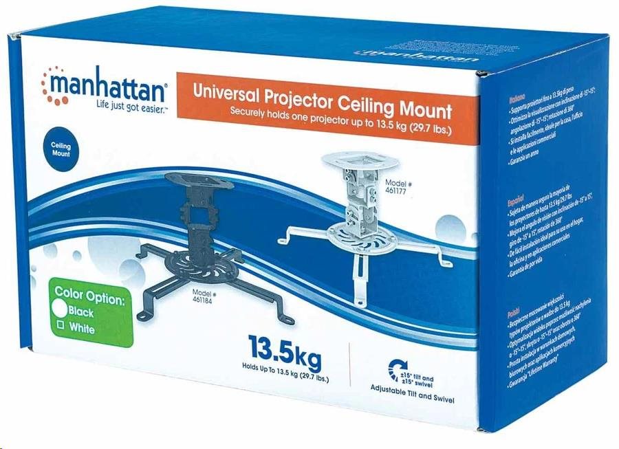Manhattan univerzální držák projektoru,  Universal Projector Ceiling Mount,  na strop,  černá2 