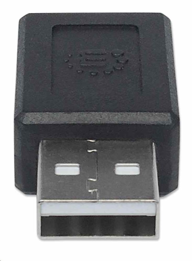 Adaptér Manhattan USB,  USB-C 2.0 samica na USB-A samec,  čierna2 