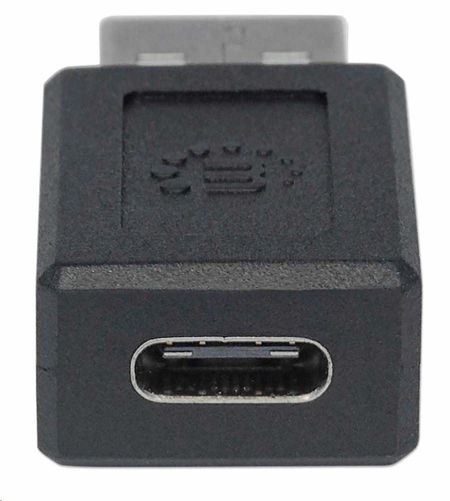 Adaptér Manhattan USB,  USB-C 2.0 samica na USB-A samec,  čierna5 