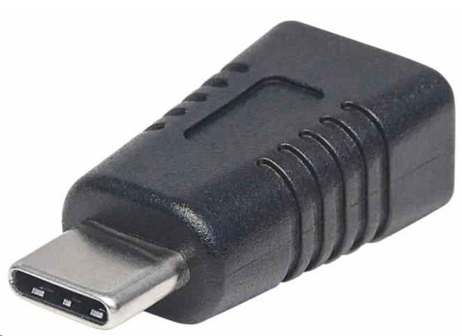 Adaptér Manhattan USB,  USB-C samec na USB Mini-B samica,  USB 2.0,  480 Mb/ s,  čierna1 