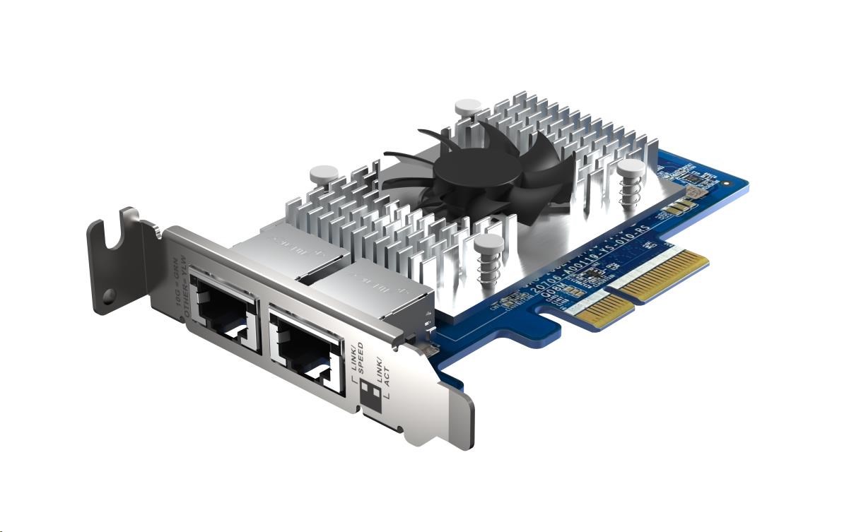 QNAP QXG-10G2T-X710 - dvojportová rozširujúca 10GbE (Intel X710) karta pre PC aj QNAP NAS0 