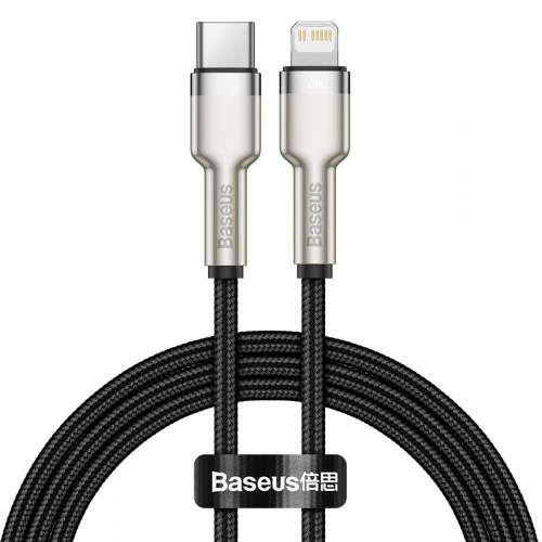 Baseus Cafule Series USB-C na Lightning PD 20W 2m nabíjací/ dátový kábel,  čierny0 