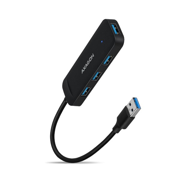 AXAGON HUE-L1A, 4x USB 3.2 Gen 1 TRAVEL hub, kabel USB-A 20cm6 