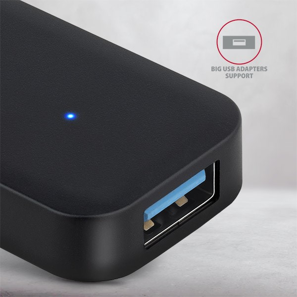 AXAGON HUE-L1A, 4x USB 3.2 Gen 1 TRAVEL hub, kabel USB-A 20cm1 