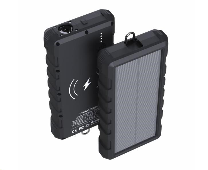 Viking solární outdoorová powerbanka W24W 24000 mAh,  bezdrátové nabíjení4 