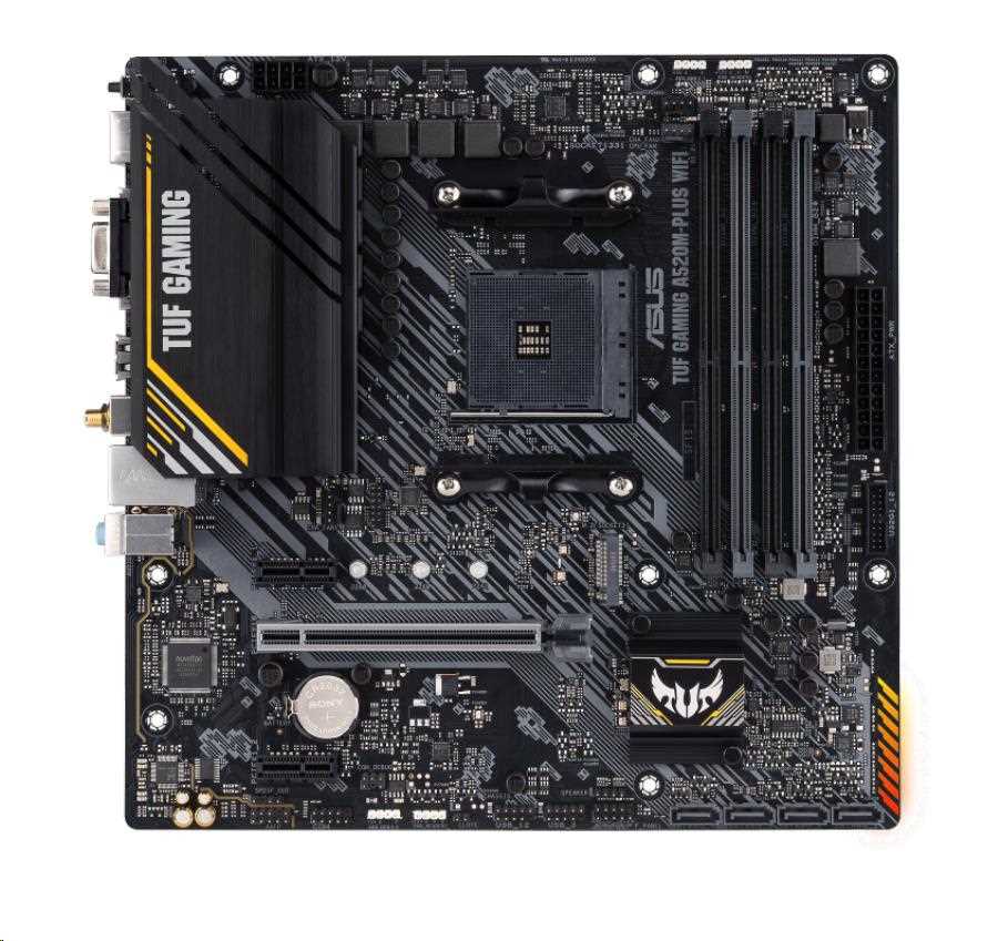 ASUS MB Sc AM4 TUF GAMING A520M-PLUS WIFI,  AMD A520,  4xDDR4,  1xDP,  1xHDMI,  VGA,  WI-FI,  mATX1 