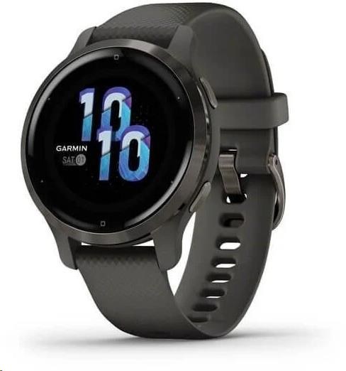 Garmin GPS sportovní hodinky Venu2S Slate/ Black Band,  EU6 