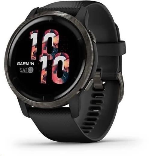 Garmin GPS sportovní hodinky Venu2 Slate/Black Band, EU1 