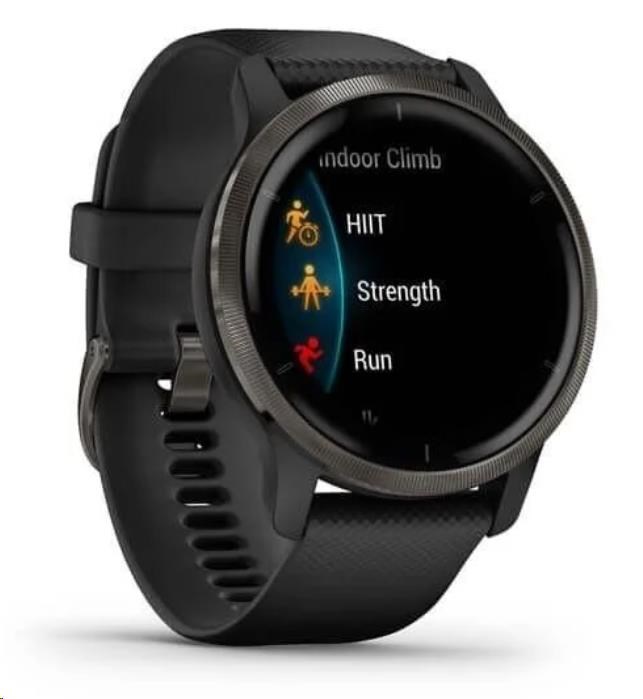 Garmin GPS sportovní hodinky Venu2 Slate/ Black Band,  EU4 