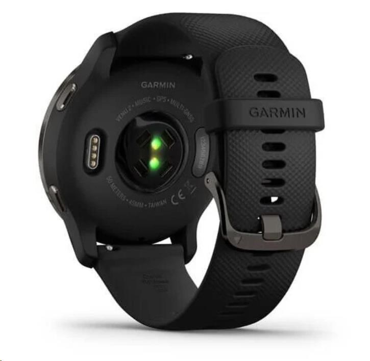 Garmin GPS sportovní hodinky Venu2 Slate/ Black Band,  EU7 