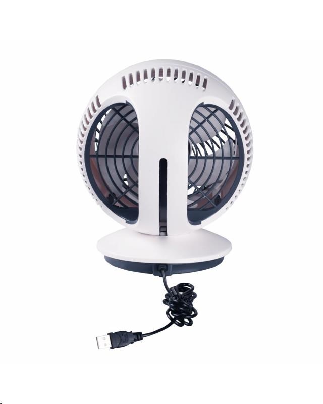 Orava SF-5 mini stolní ventilátor,  4 W,  oscilace,  USB nabíjení,  3 rychlosti,  průměr 15 cm5 