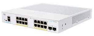 Cisco switch CBS250-16P-2G (16xGbE, 2xSFP, 16xPoE+, 120W, fanless)0 