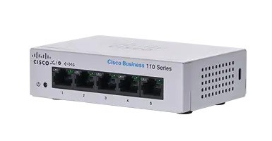 Cisco switch CBS110-5T-D (5xGbE,  fanless)0 