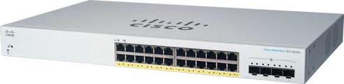 Cisco switch CBS220-24FP-4X (24xGbE, 4xSFP+, 24xPoE+, 382W)0 