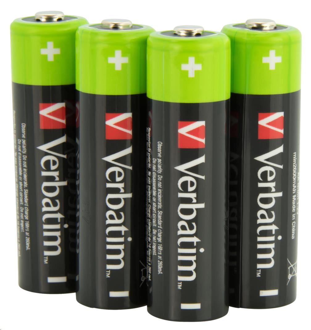 VERBATIM Nabíjecí baterie AA Premium 4-Pack  2600 mAh0 