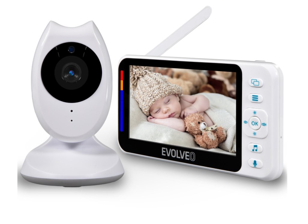 EVOLVEO Baby Monitor N4, HD LCD displej, IR přísvit, uspávací režim0 