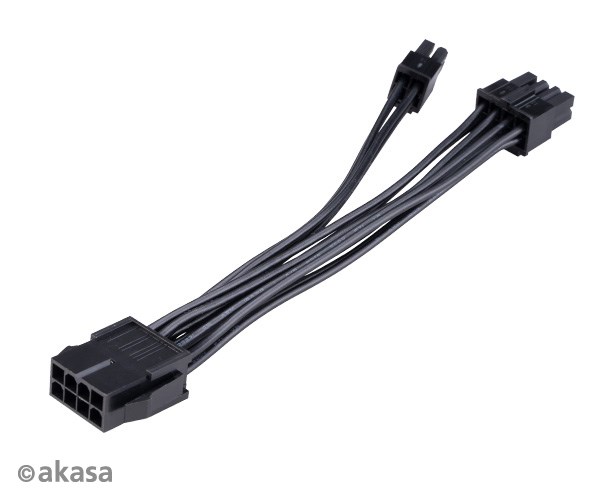 Kábel napájacieho adaptéra AKASA 8-pin na 8+4-pin2 