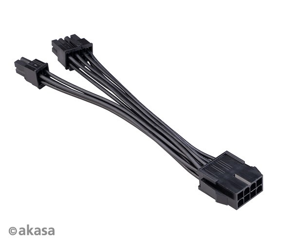 Kábel napájacieho adaptéra AKASA 8-pin na 8+4-pin3 