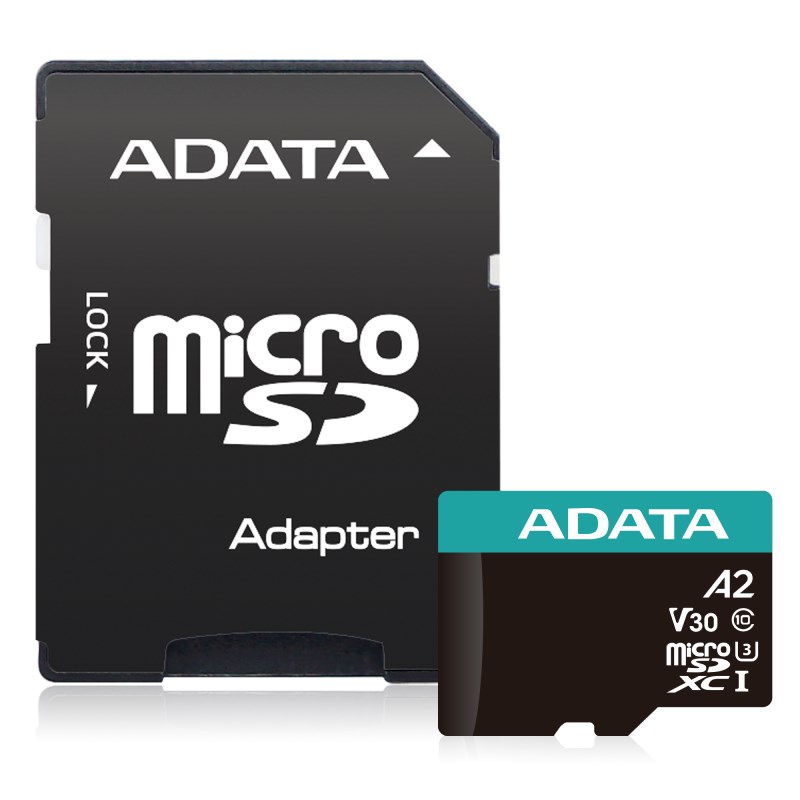 ADATA MicroSDXC karta 64GB Premier Pro UHS-I V30S (R:100/ W:80 MB/ s) + SD adaptér1 