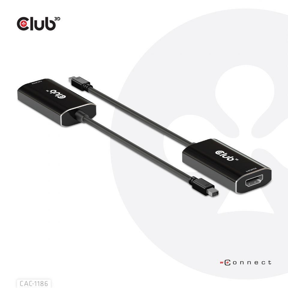 Club3D aktívny mini DisplayPort adaptér 1.4 na HDMI 4K120Hz s DSC1.2 M/F3 