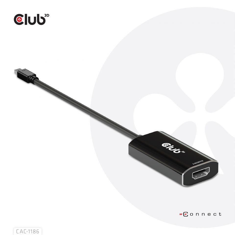 Club3D aktívny mini DisplayPort adaptér 1.4 na HDMI 4K120Hz s DSC1.2 M/F5 