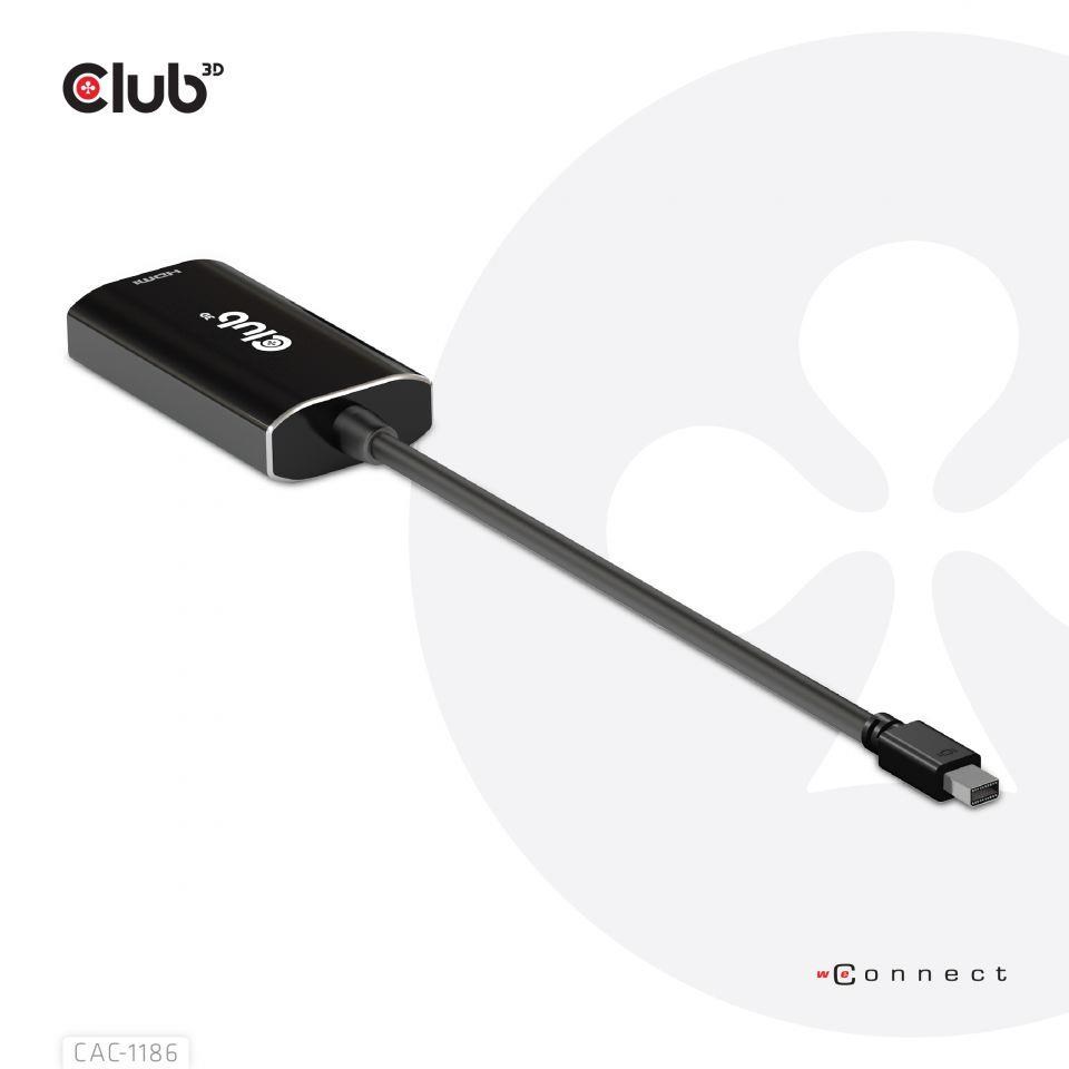 Club3D aktívny mini DisplayPort adaptér 1.4 na HDMI 4K120Hz s DSC1.2 M/ F7 