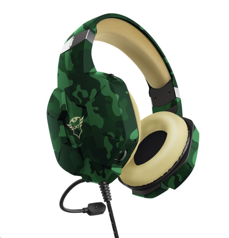 TRUST sluchátka GXT 323C Carus Gaming Headset,  jungle camo2 