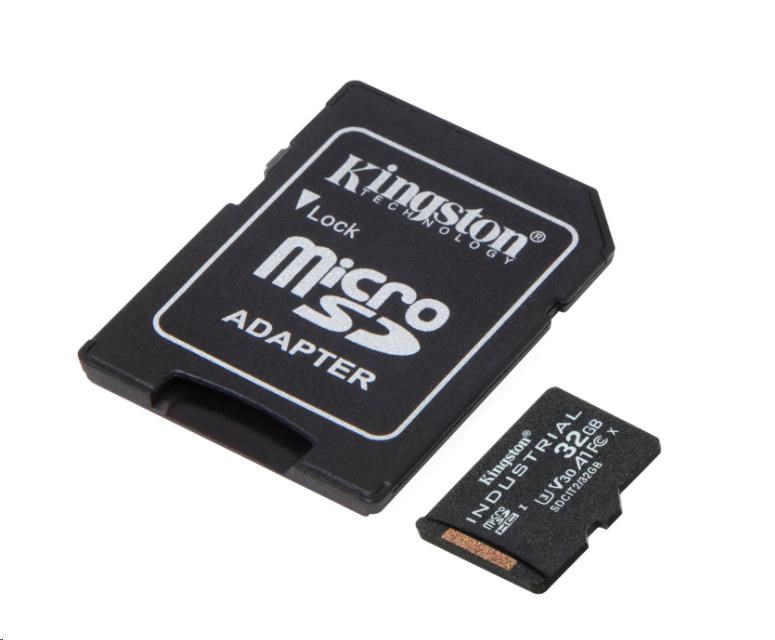 Karta Kingston 32GB microSDHC Industrial C10 A1 pSLC + adaptér SD1 