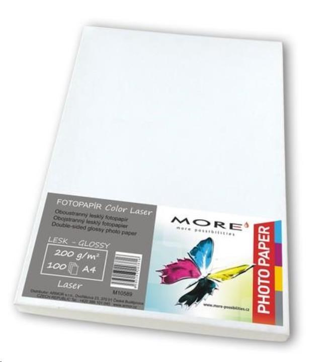 Vyhladený farebný laserový papier; 200 g/ m2; obojstranný; 100 listov str.,  Farebný laser0 