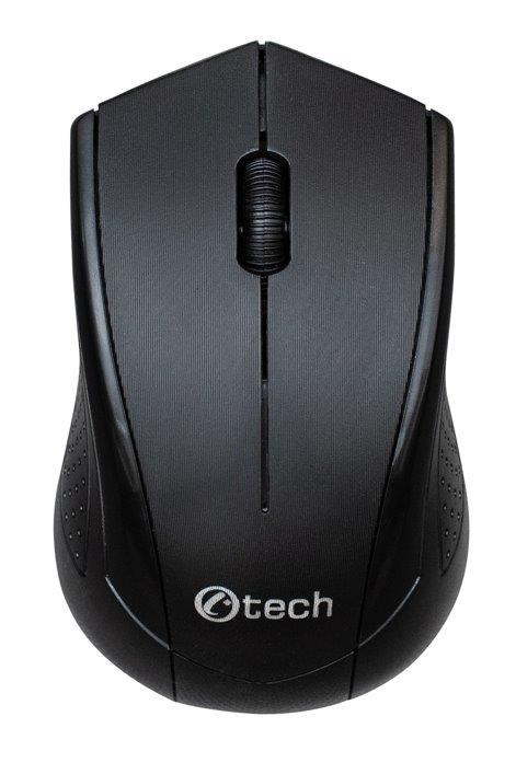 C-TECH myš WLM-07,  bezdrôtová,  1200DPI,  3 tlačidlá,  USB nano prijímač,  čierna0 