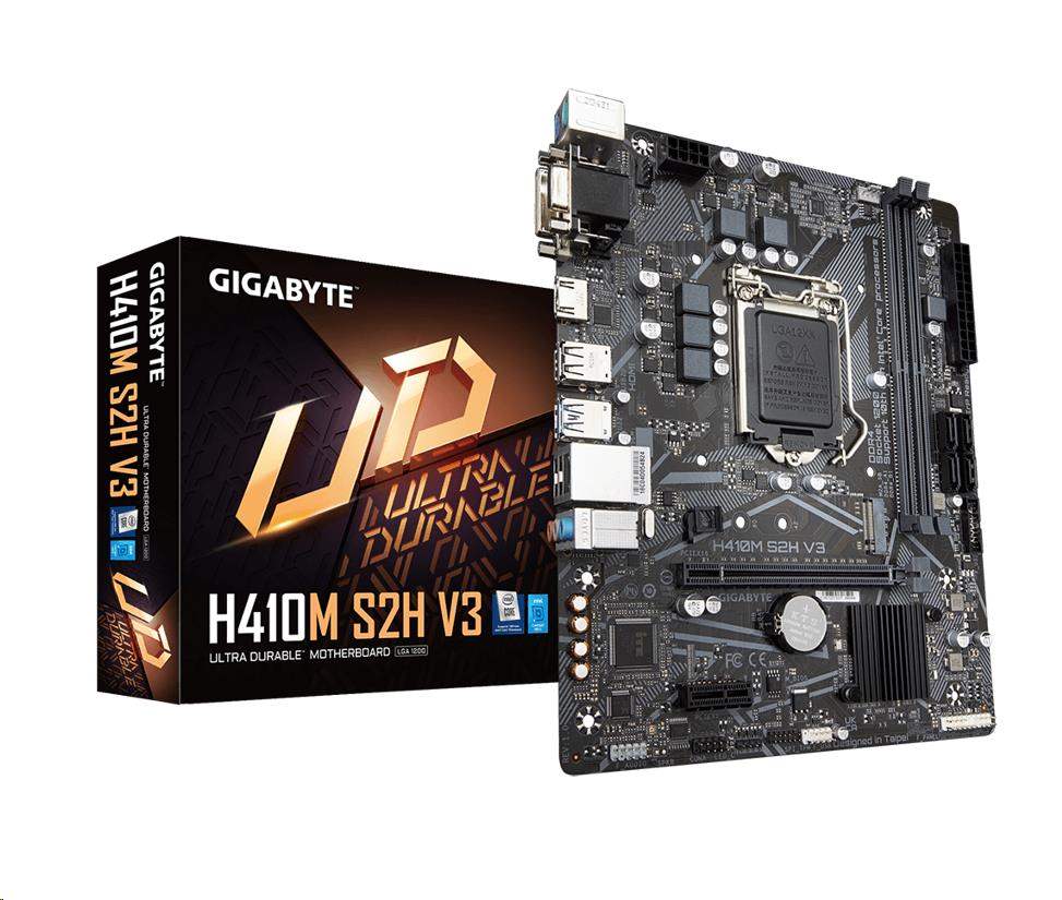 GIGABYTE MB Sc LGA1200 H410M S2H V3,  Intel H510,  2xDDR4,  1xHDMI,  1xDVI,  1xVGA,  mATX1 