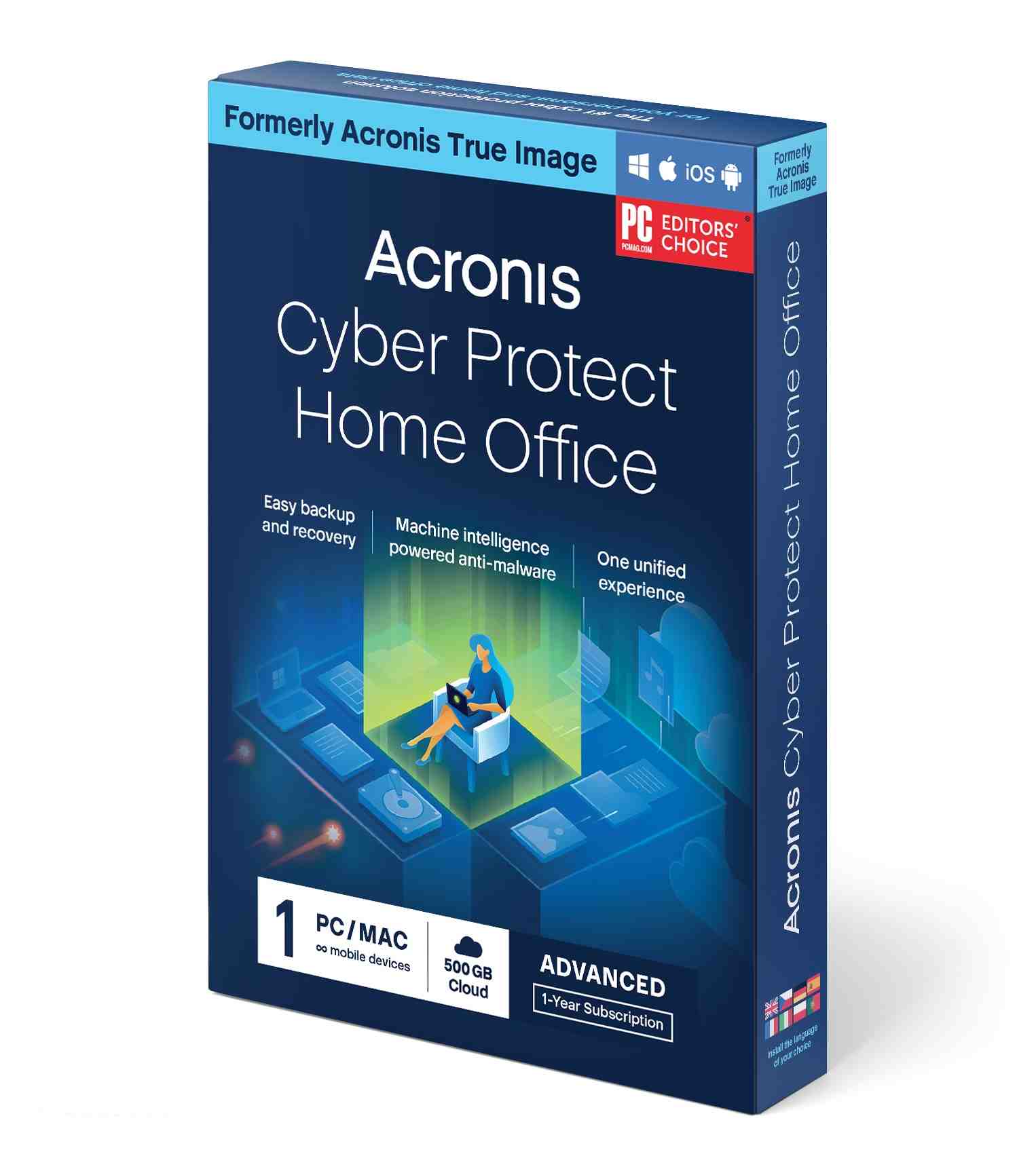 Acronis Cyber Protect Home Office Advanced Subscription 1 počítač + 500 GB úložisko Acronis Cloud - predplatné na 1 rok0 