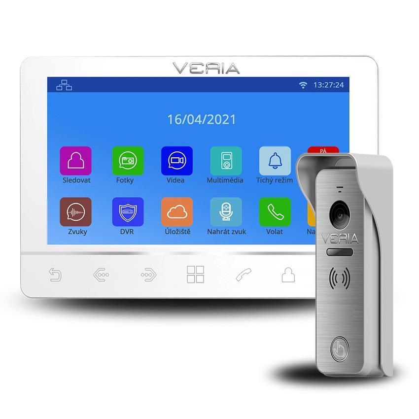 SET Videotelefon VERIA 8276B bílý + vstupní stanice VERIA 831 ze série VERIA 2-WIRE0 