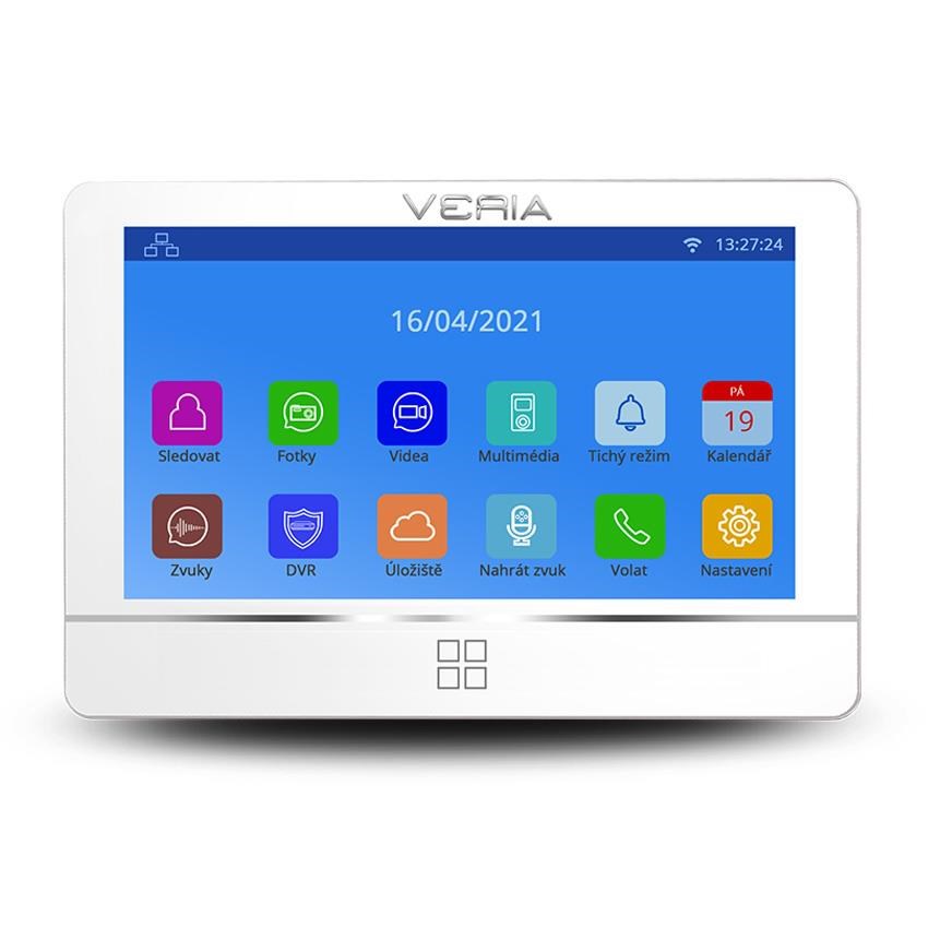 SET Videotelefon VERIA 8277B bílý + vstupní stanice VERIA 831 ze série VERIA 2-WIRE2 