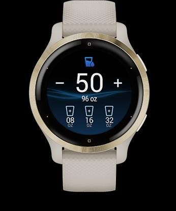 Garmin GPS sportovní hodinky Venu® 2S Rose Gold/ White Leather Band6 