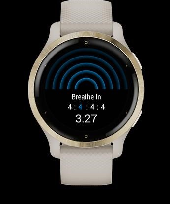 Garmin GPS sportovní hodinky Venu® 2S Rose Gold/ White Leather Band7 
