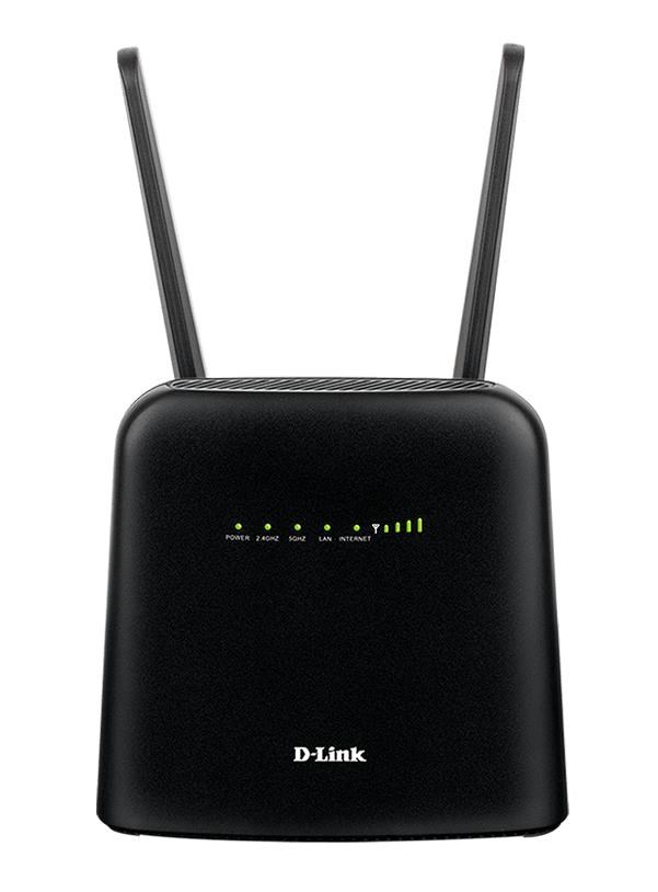 D-Link DWR-960 4G LTE bezdrôtový AC1200 WiFi router,  slot na SIM kartu,  1x gigabitová LAN,  1x gigabitová WAN/ LAN0 