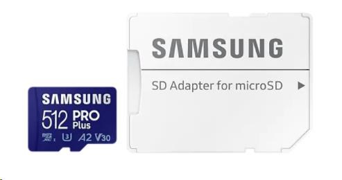 Karta Samsung micro SDXC 512GB PRO Plus + SD adaptér4 