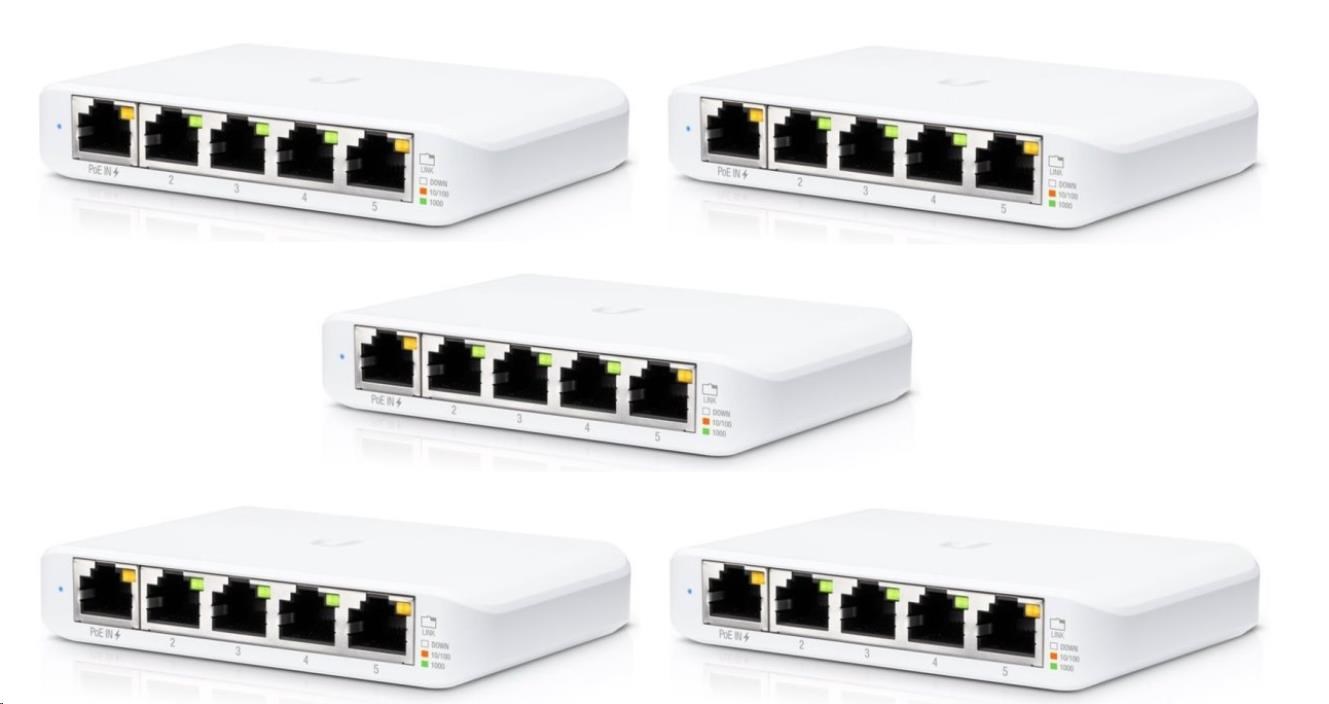 UBNT UniFi Switch USW-Flex-Mini-5,  5-pack [5xGigabit,  1xPoE In]1 