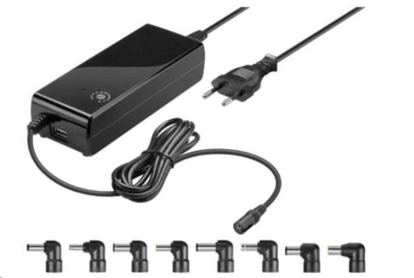 goobay Napájací zdroj 90W pre notebook 230V, 12-22V max. 4A, port USB0 