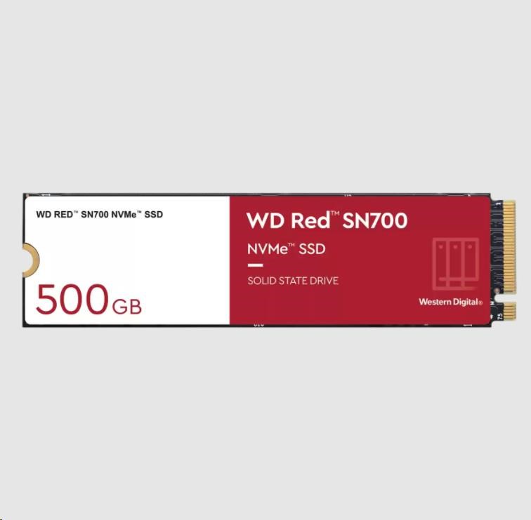 WD RED NVMe SSD 500GB PCIe SN700,  Geb3 8GB/ s,  (R:3430/ W:2600 MB/ s) TBW 10000 