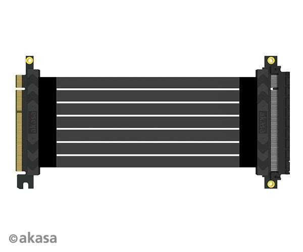 AKASA kábel RISER BLACK X2 Mark IV, PCIe 4.kábel 0 x16 Riser,  20 cm1 