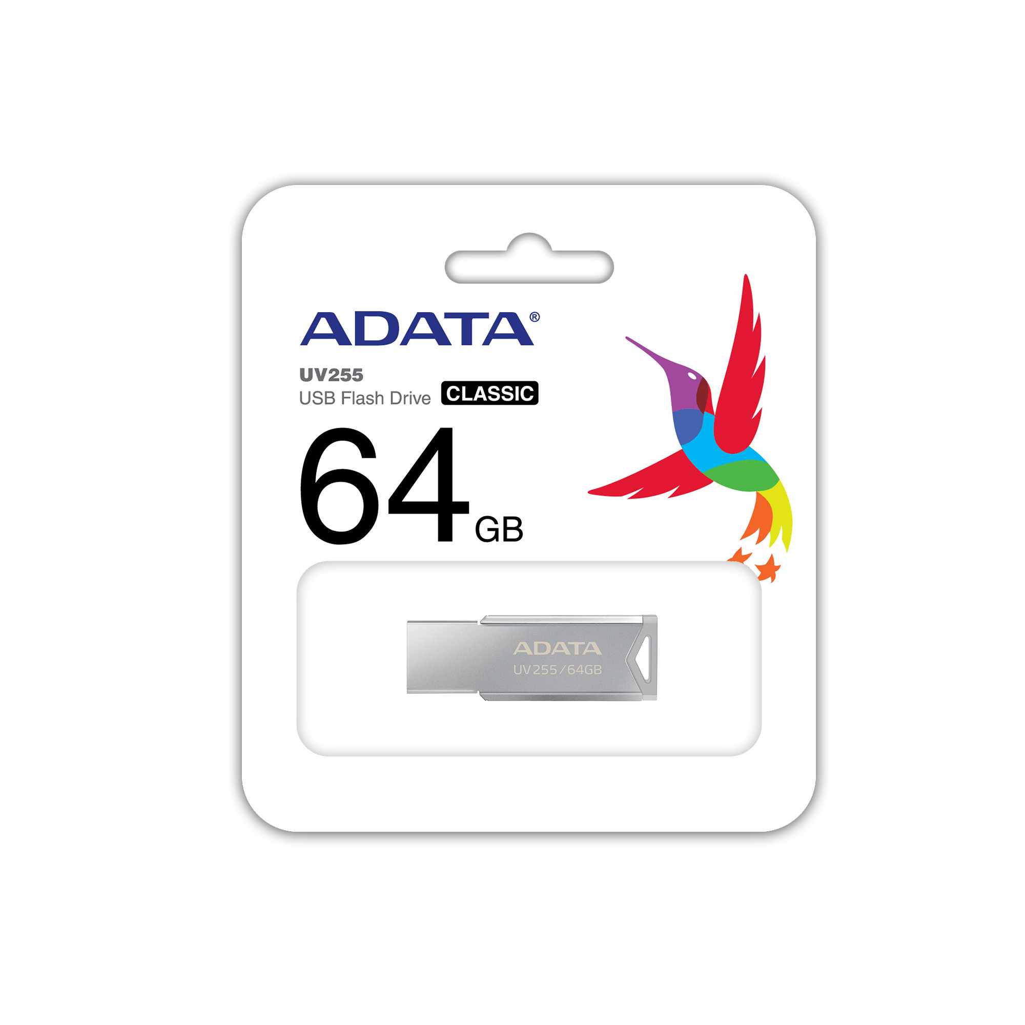 ADATA Flash Disk 64GB USB 2.0 DashDrive UV255,  strieborná0 