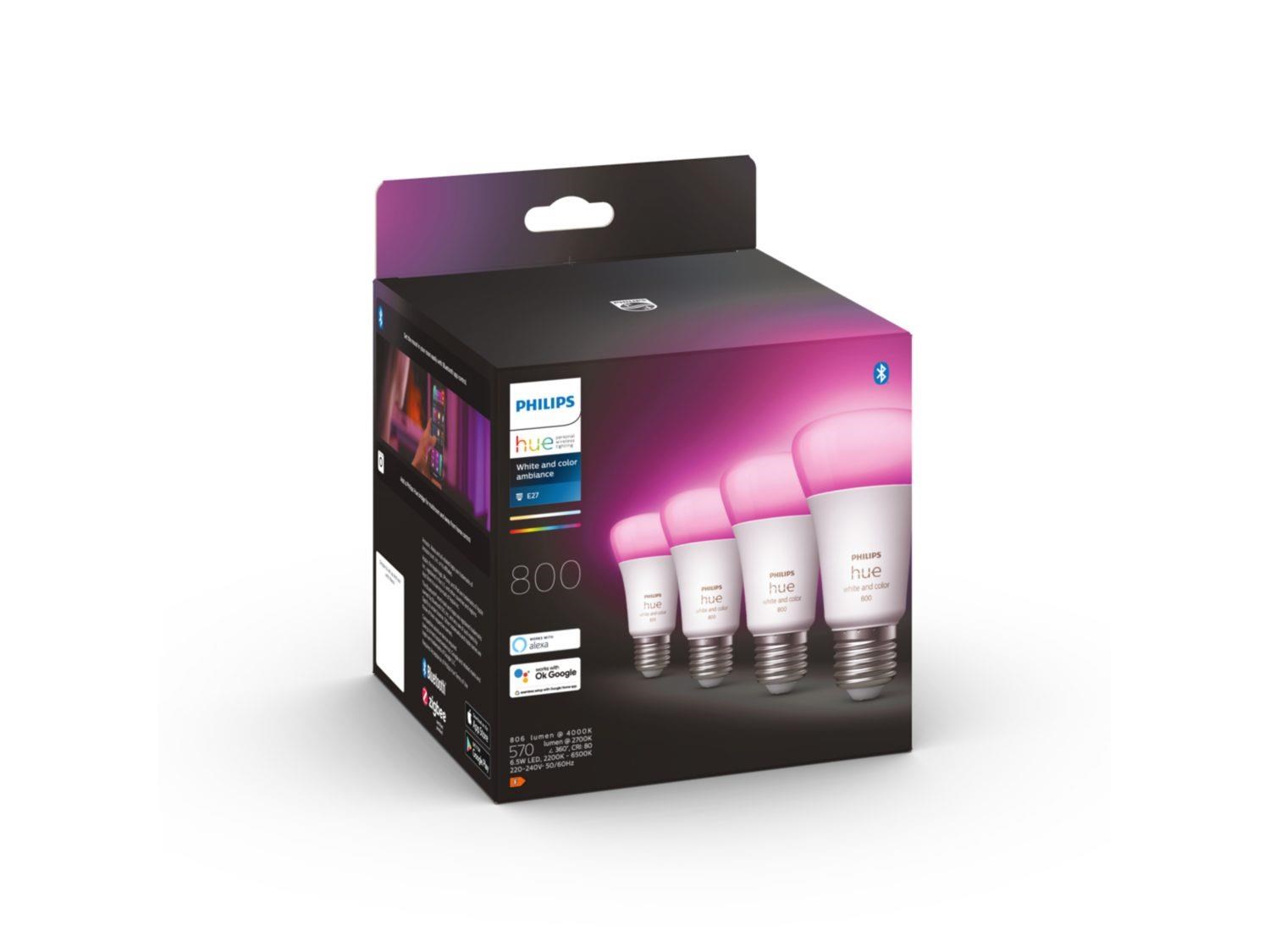 Philips Hue White and Color Ambiance 6.5W 800 E27 4ks4 