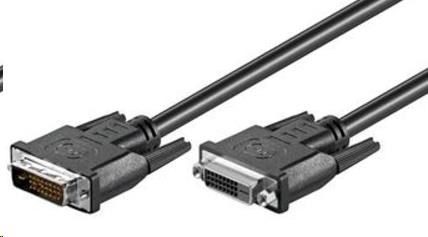 Predlžovací kábel PREMIUMCORD DVI-D, dual-link, DVI(24+1), MF,  3 m0 