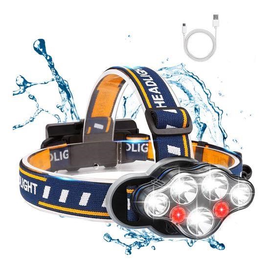 Solight LED čelové nabíjacie svietidlo, 550lm, Li-ion, USB0 