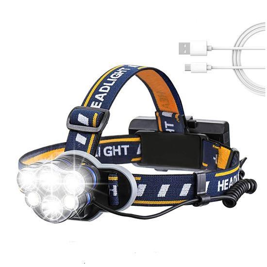 Solight LED čelové nabíjacie svietidlo, 550lm, Li-ion, USB4 