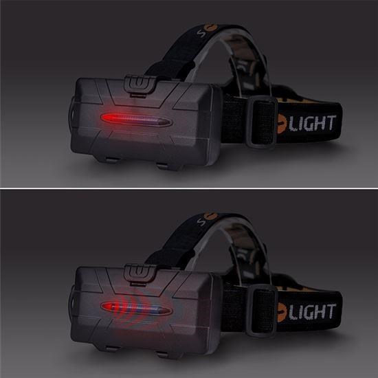 Solight LED čelové nabíjacie svietidlo, 550lm, Li-ion, USB2 