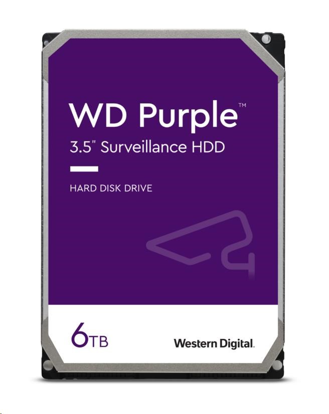 WD PURPLE WD63PURZ 6TB SATA/ 600 256MB cache,  nízka hlučnosť,  CMR0 