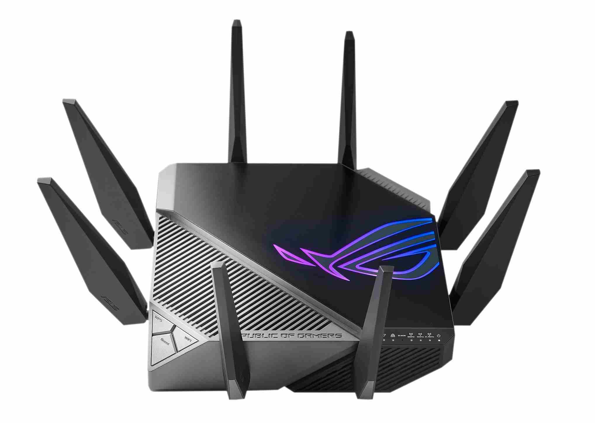 ASUS ROG Rapture GT-AX11000 (AXE11000) WiFi 6E Extendable Gaming Router,  2.5G port,  Aimesh,  4G/ 5G Mobile Tethering1 